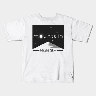 Mountain Night Sky Kids T-Shirt